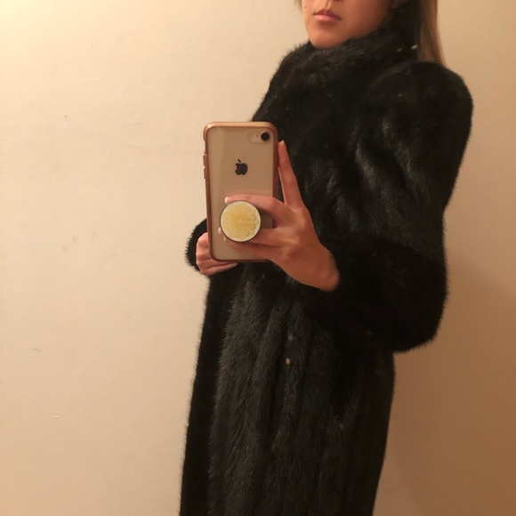 Vintage Genuine Mink Fur Long Coat - Picture 6 of 8